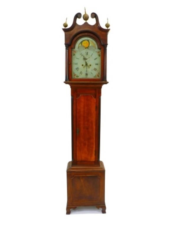 TALL CASE CLOCK. LATE 18TH / EARLY