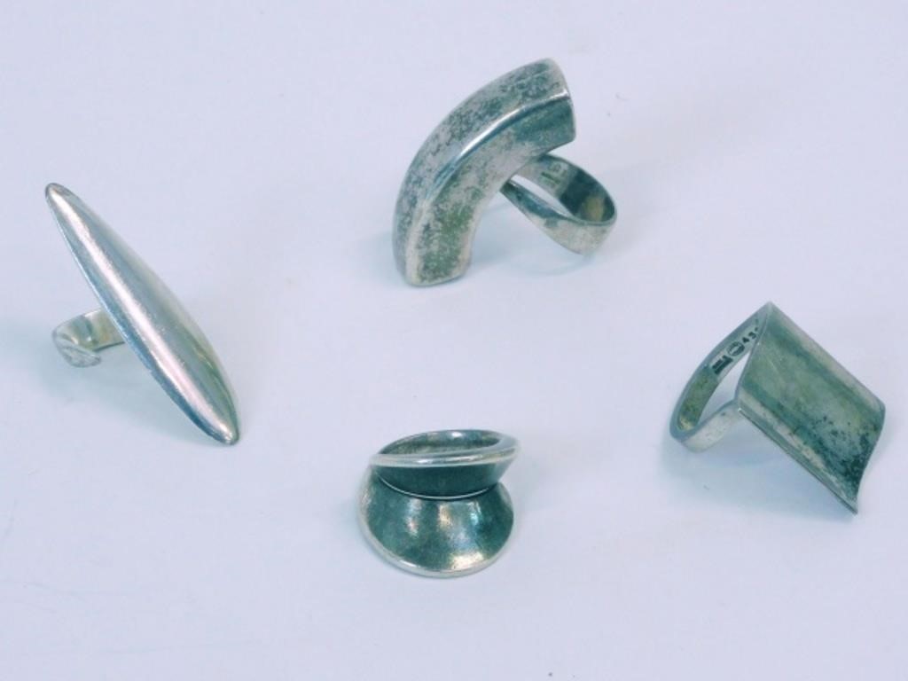 (4) GEORG JENSEN STERLING SILVER