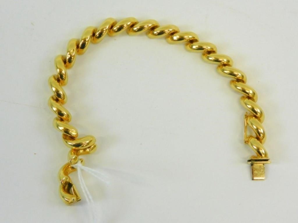 14 KT GOLD DESIGNER BRACELET 20TH 3c8e01