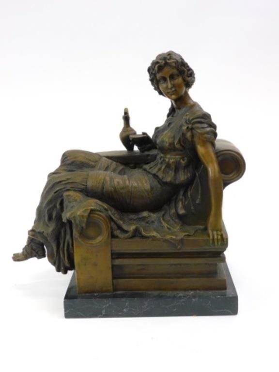 CLASSICAL REVIVAL BRONZE STATUE. 20TH