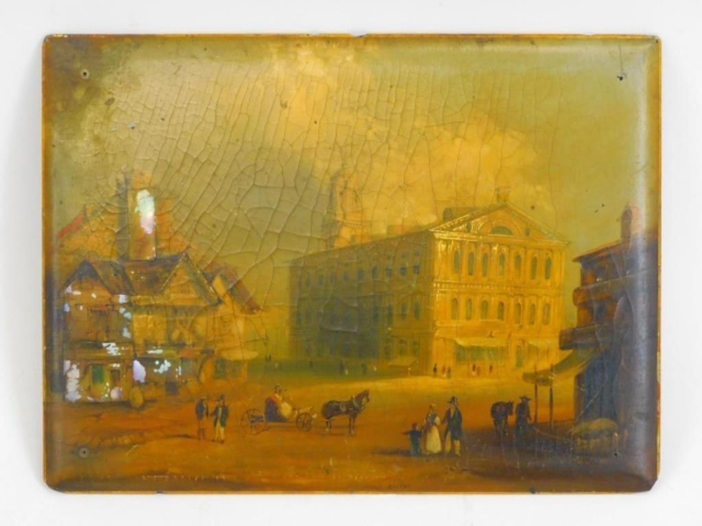 FANEUIL HALL PAINTING. 19TH CENTURY.