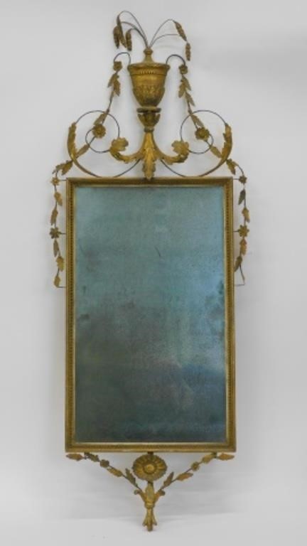 A 19TH-CENTURY GILT AND GESSO LOOKING