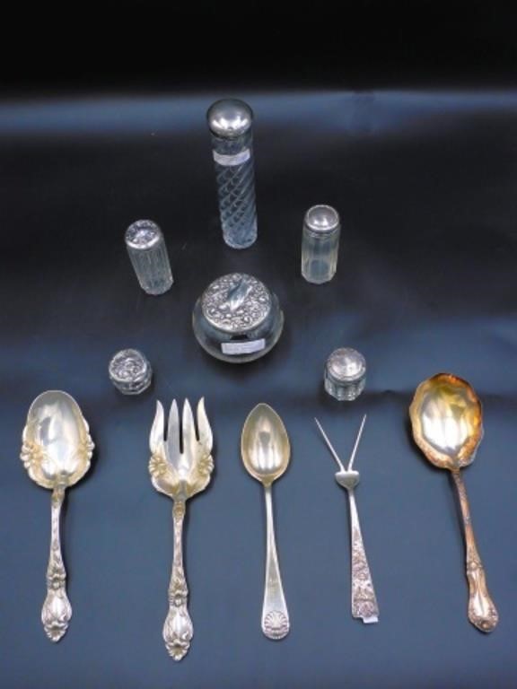 (11) PIECES STERLING SILVER. TO