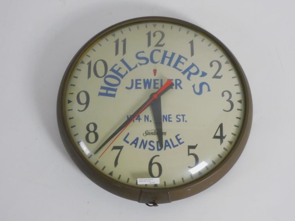 VINTAGE ELECTRIC ADVERTISING CLOCK 3c8ea7