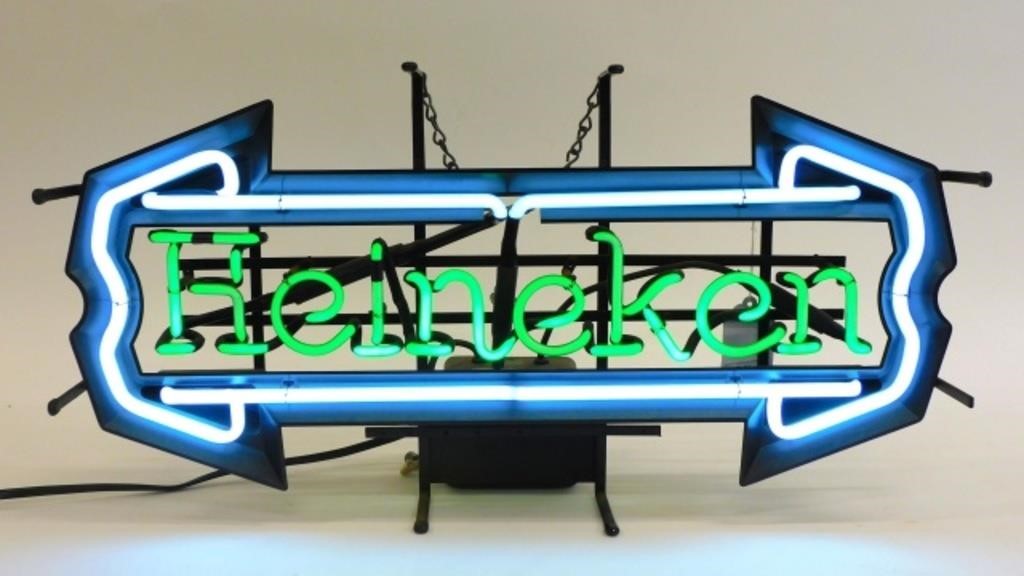 A VINTAGE HEINEKEN NEON ILLUMINATED 3c8eab