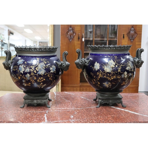 Pair of large antique French jardinieres,