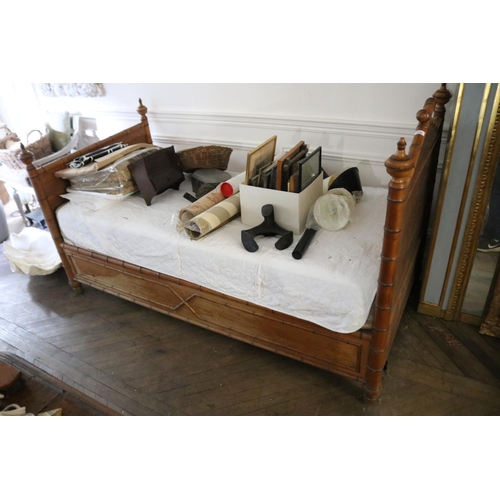 Antique French faux bamboo bed,