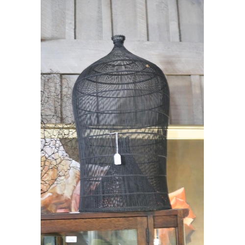 Modern fish trap lamp, approx 82cm
