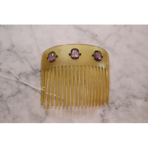 Horn hair comb set with three 3c9172