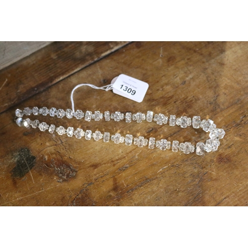 Vintage facetted crystal necklace,