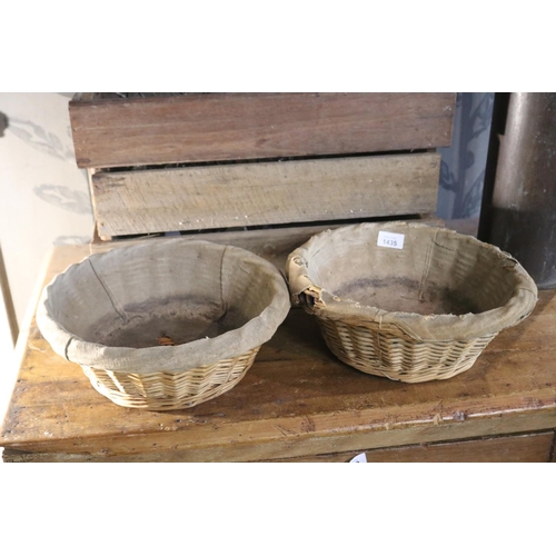 Pair of French circular cane bread