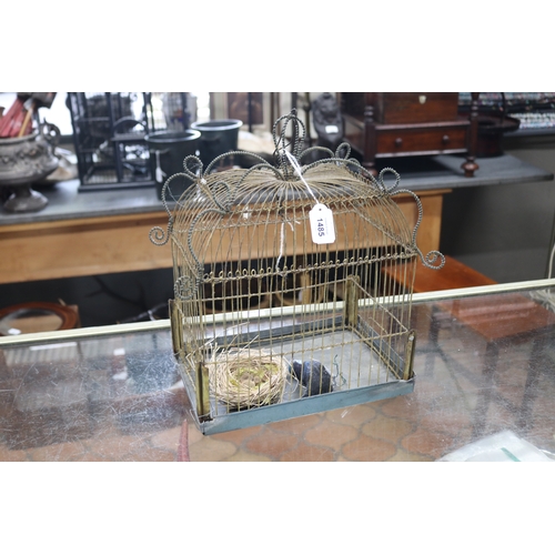 Vintage wirework bird cage with