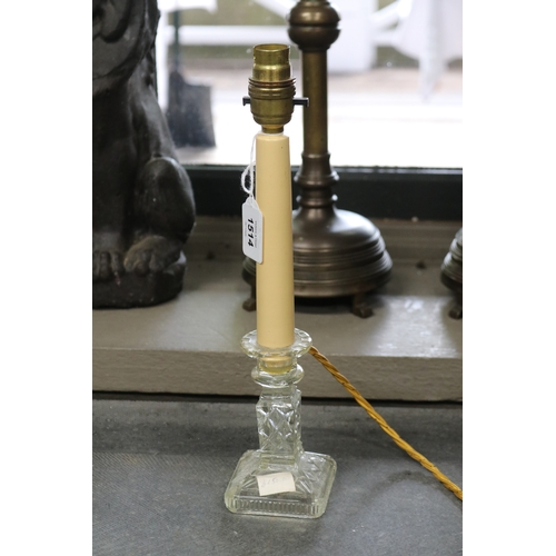Pressed glass candlestick with 3c924a