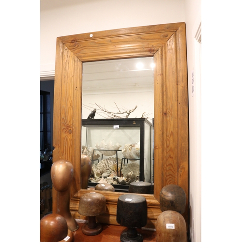 Large recycled pine framed mirror,