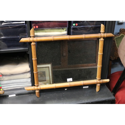 Antique French faux bamboo mirror,