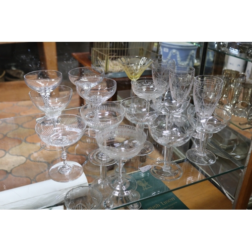 Selection of champagne glasses