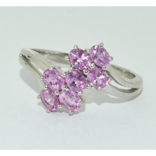 9ct white gold ladies Pink Tourmaline 3c937e