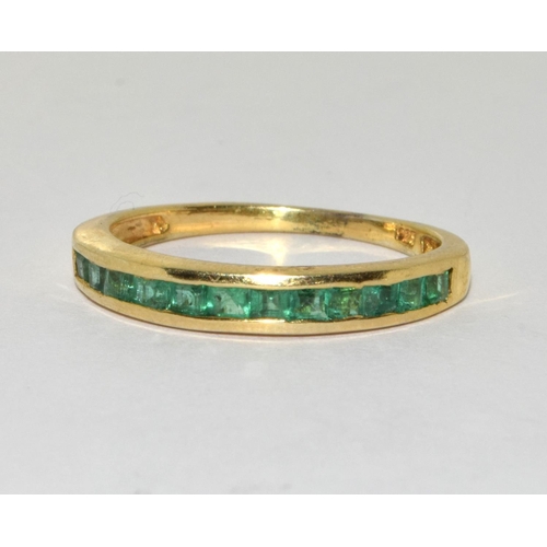 925 silver gilt ladies emerald 3c9399