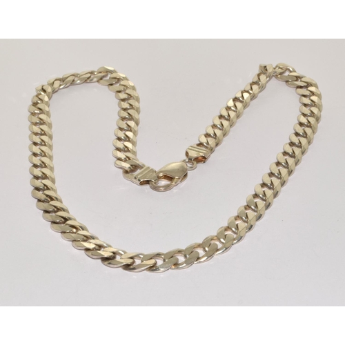 925 silver heavy flat link chain 3c93ad