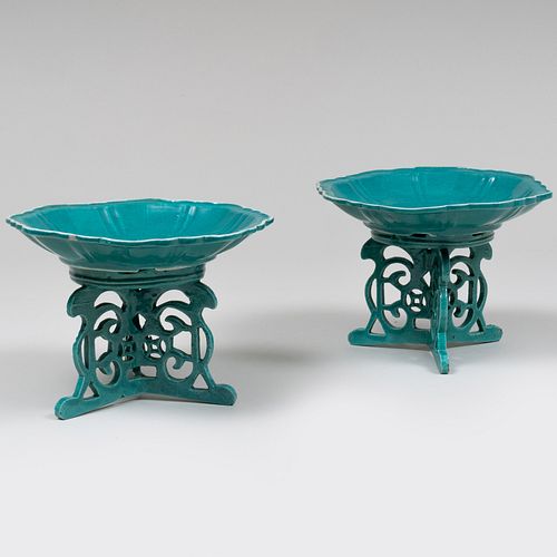 PAIR OF CHINESE TURQUOISE GLAZED 3c6cdd