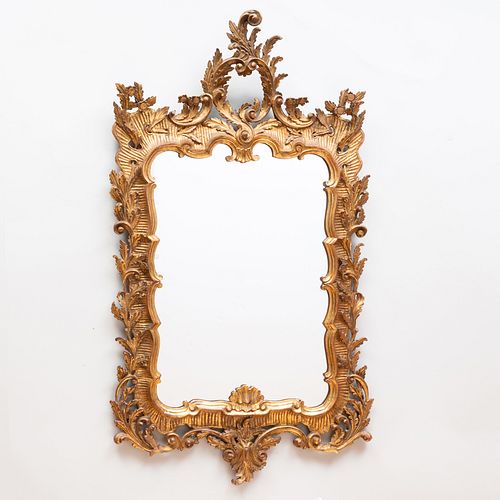 GEORGE III STYLE GILTWOOD MIRROR4 3c6d66