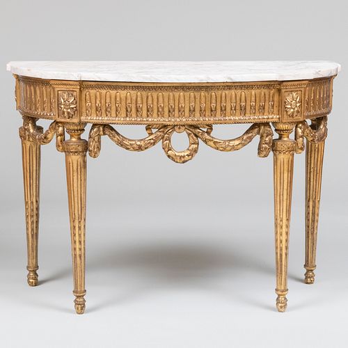 LOUIS XVI STYLE GILTWOOD CONSOLE34 3c6d78