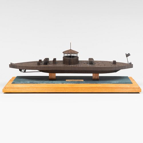 BRONZE MODEL OF THE CIVIL WAR SHIP U.S.S.