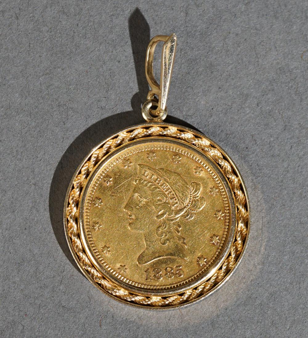 U.S. LIBERTY HEAD 1885-S $10 GOLD