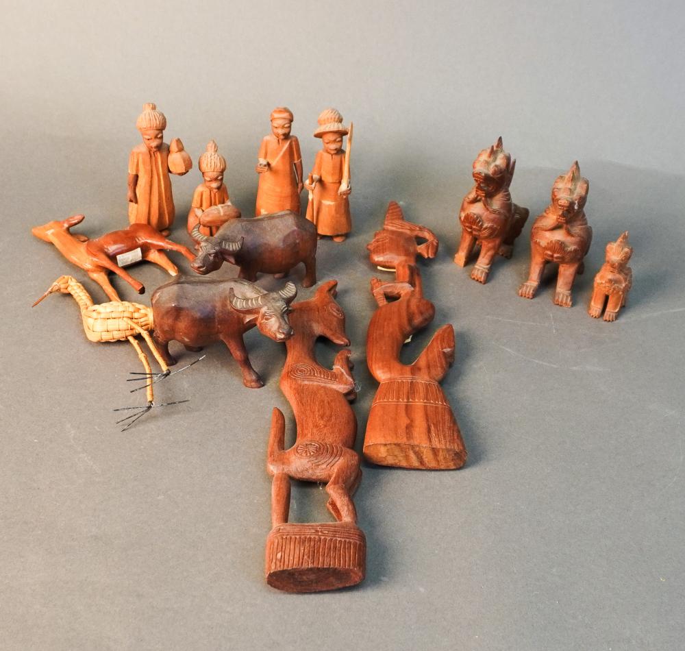 COLLECTION OF CARVED WOOD ANIMAL