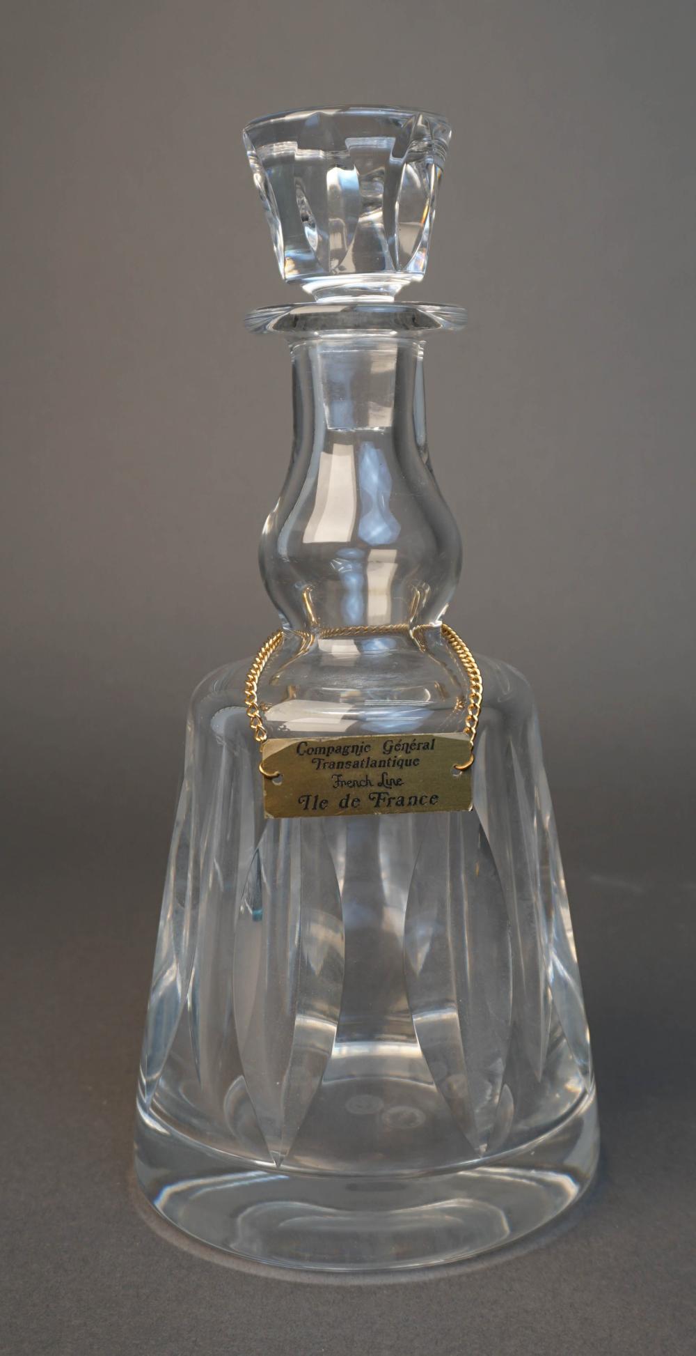 ST. LOUIS CRYSTAL DECANTER, H: