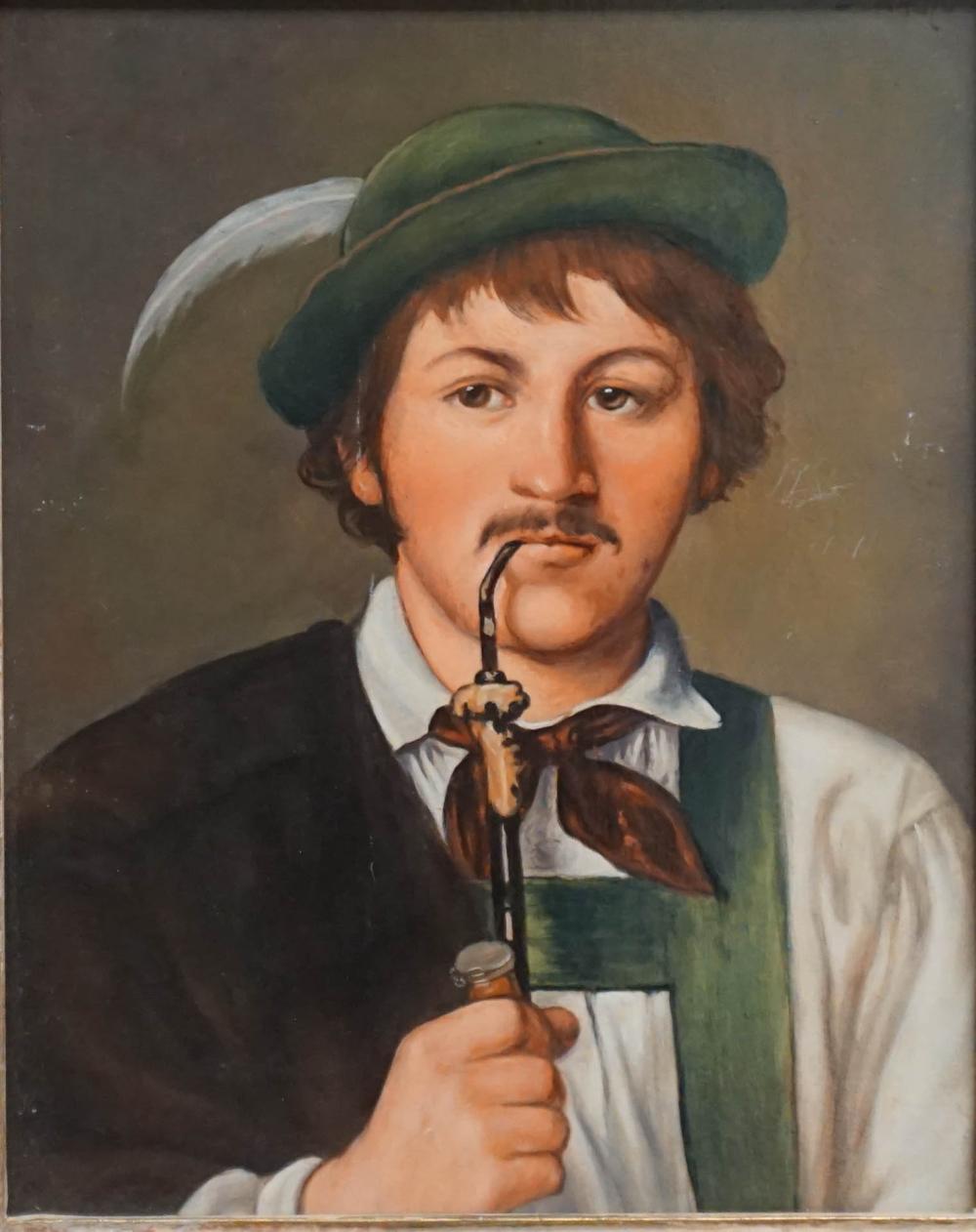 GERMAN SCHOOL, MAN WITH A PIPE,