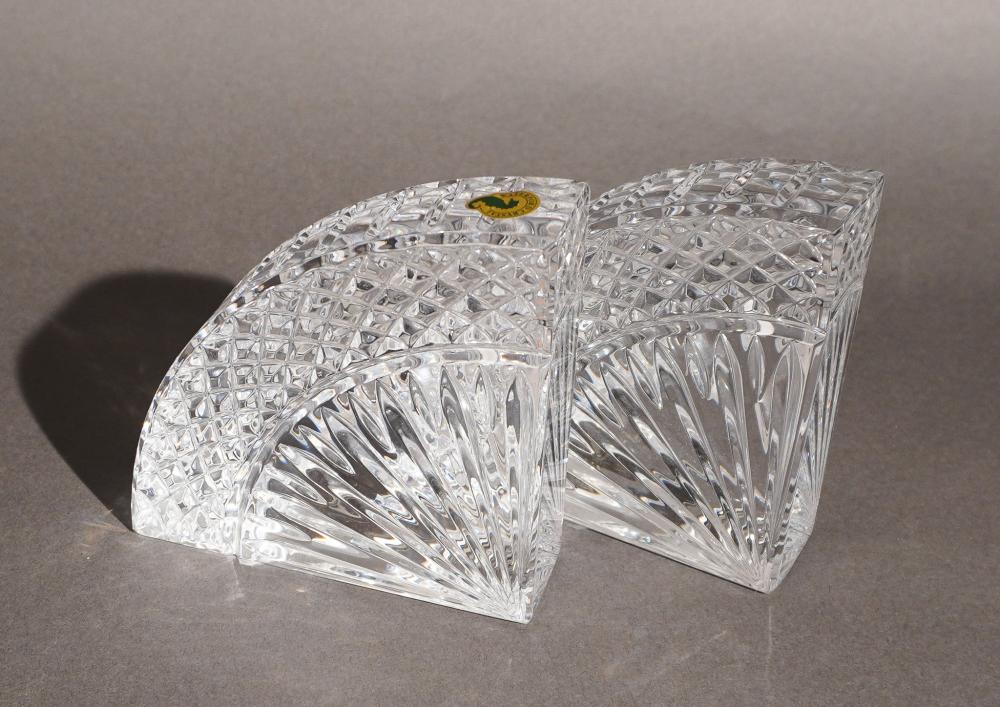 PAIR OF WATERFORD CRYSTAL BOOKENDS  3c6ee8