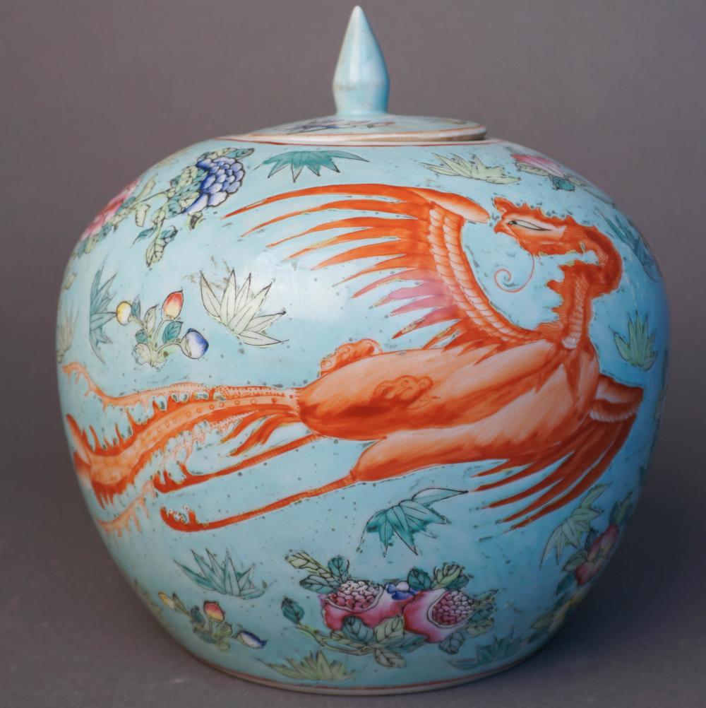 CHINESE FAMILLE VERTE PHOENIX PORCELAIN 3c6ef8