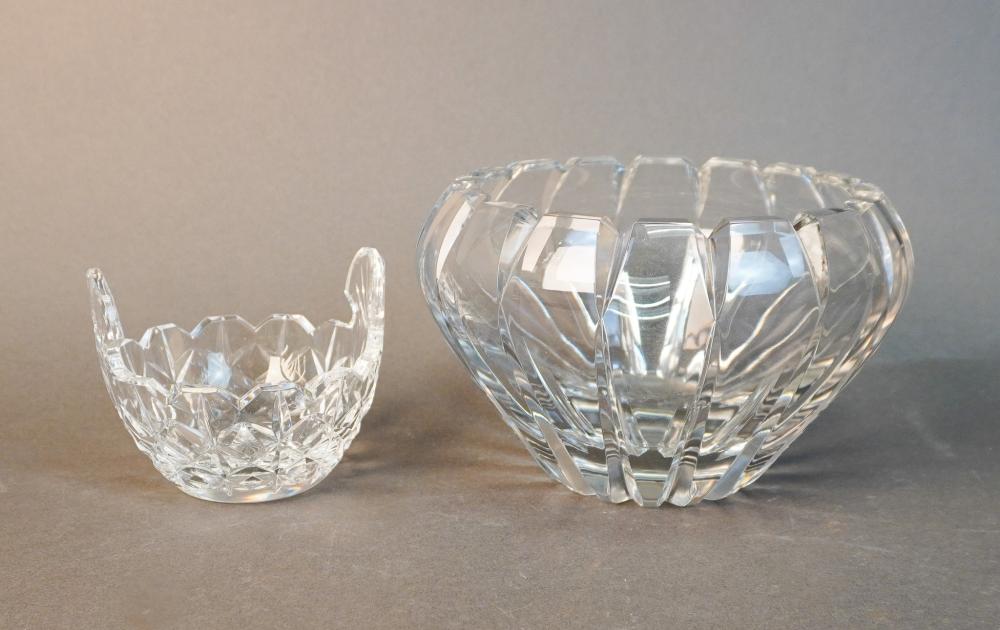 CUT CRYSTAL CENTERPIECE BOWL AND