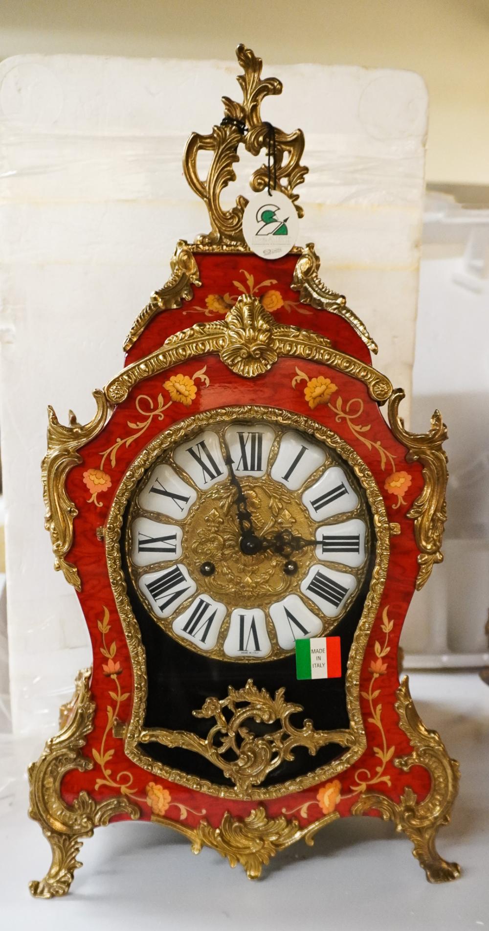 DEART ITALIAN RED MANTEL CLOCK,