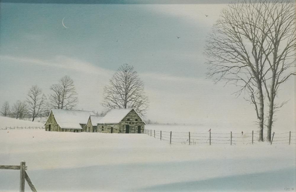 J LEFF WINTER COTTAGE OIL ON 3c6f97