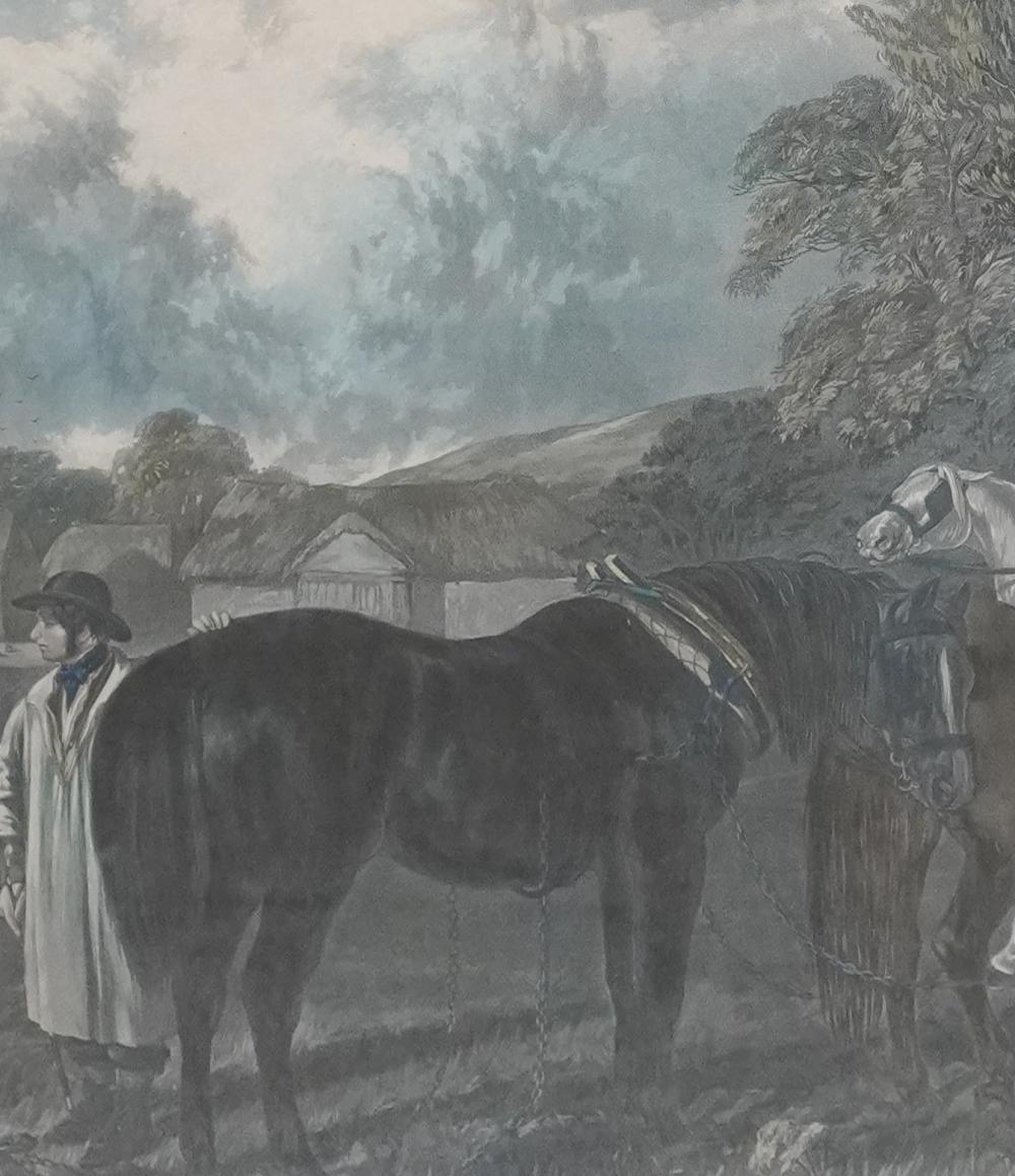 HAND-COLORED EQUESTRIAN ENGRAVING,