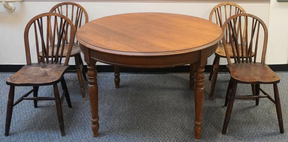 EARLY AMERICAN STYLE OAK ROUND 3c6fd8