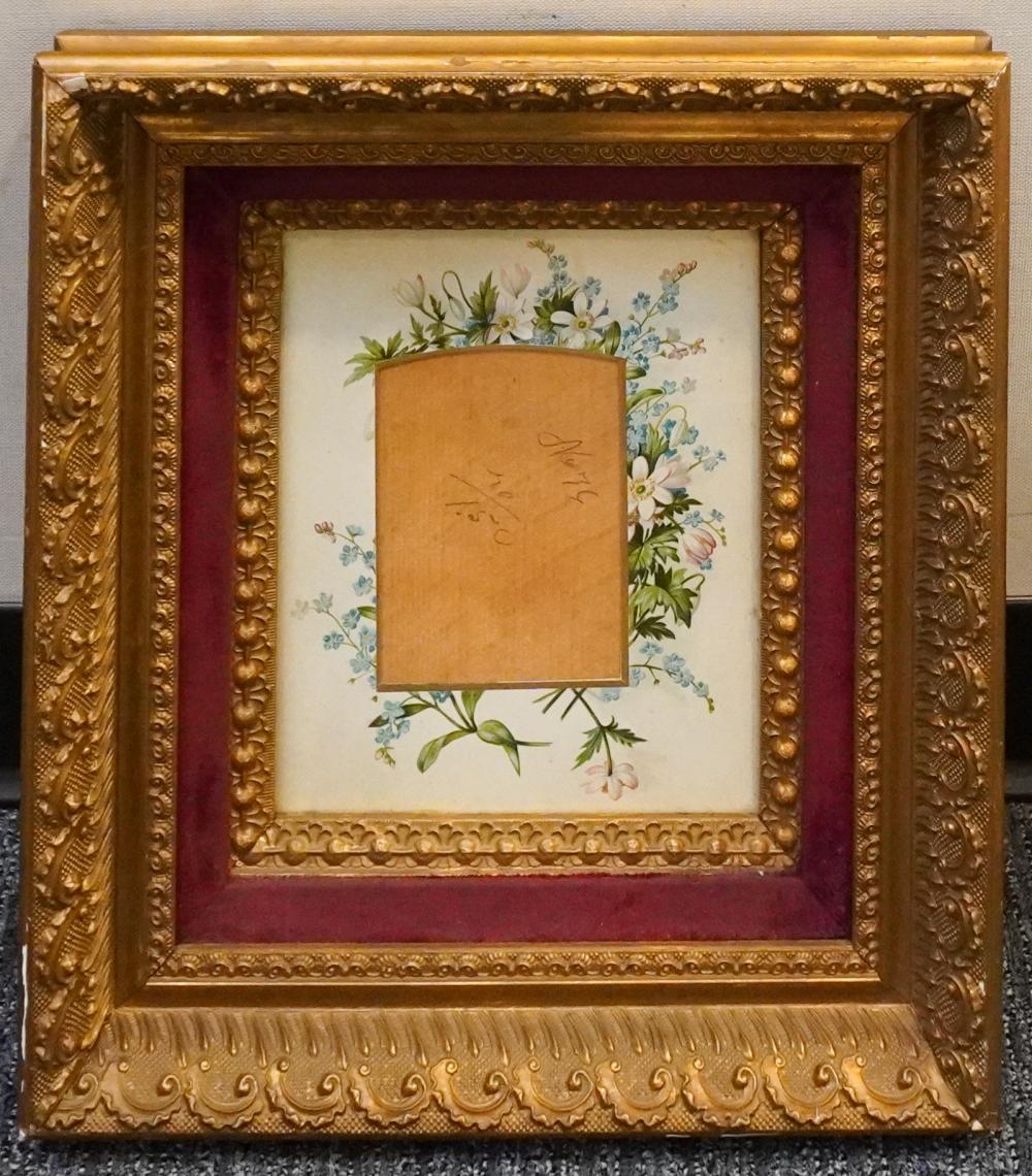 GILT GESSO FRAME WITH FLORAL CUTOUT