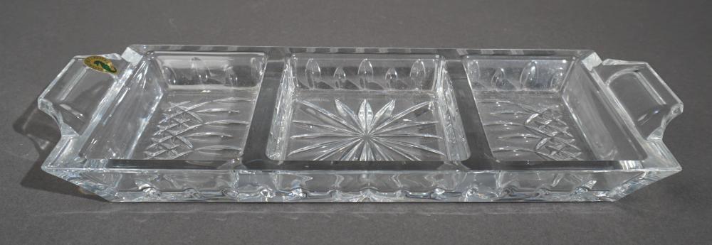 WATERFORD CRYSTAL THREE COMPARTMENT 3c706b