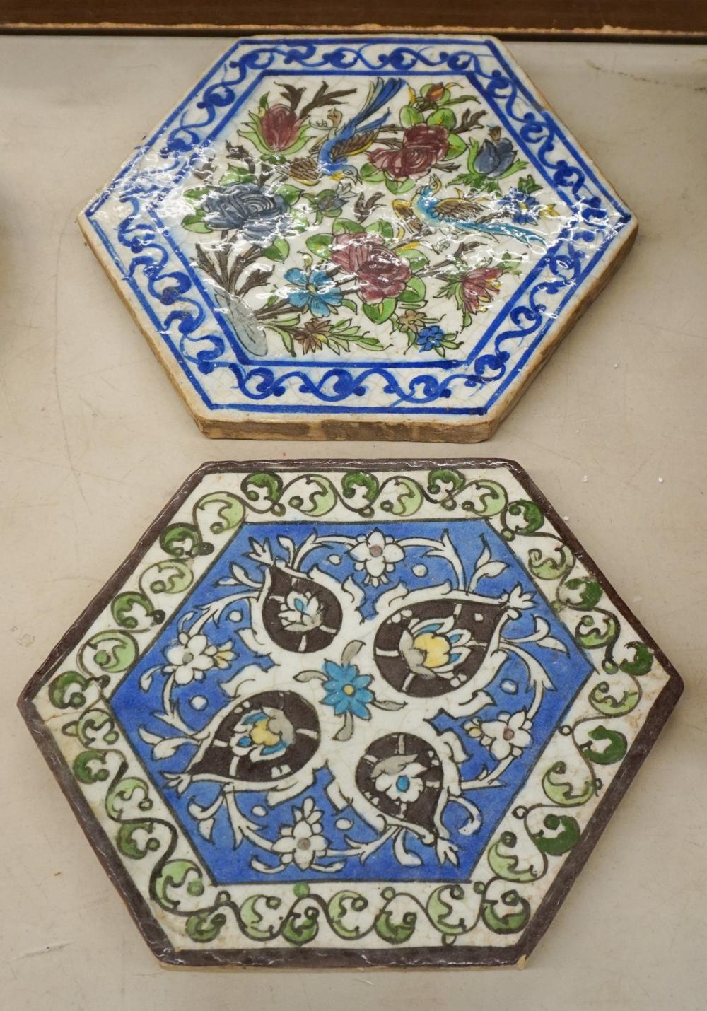 TWO MIDDLE EASTERN PAINTED POTTERY