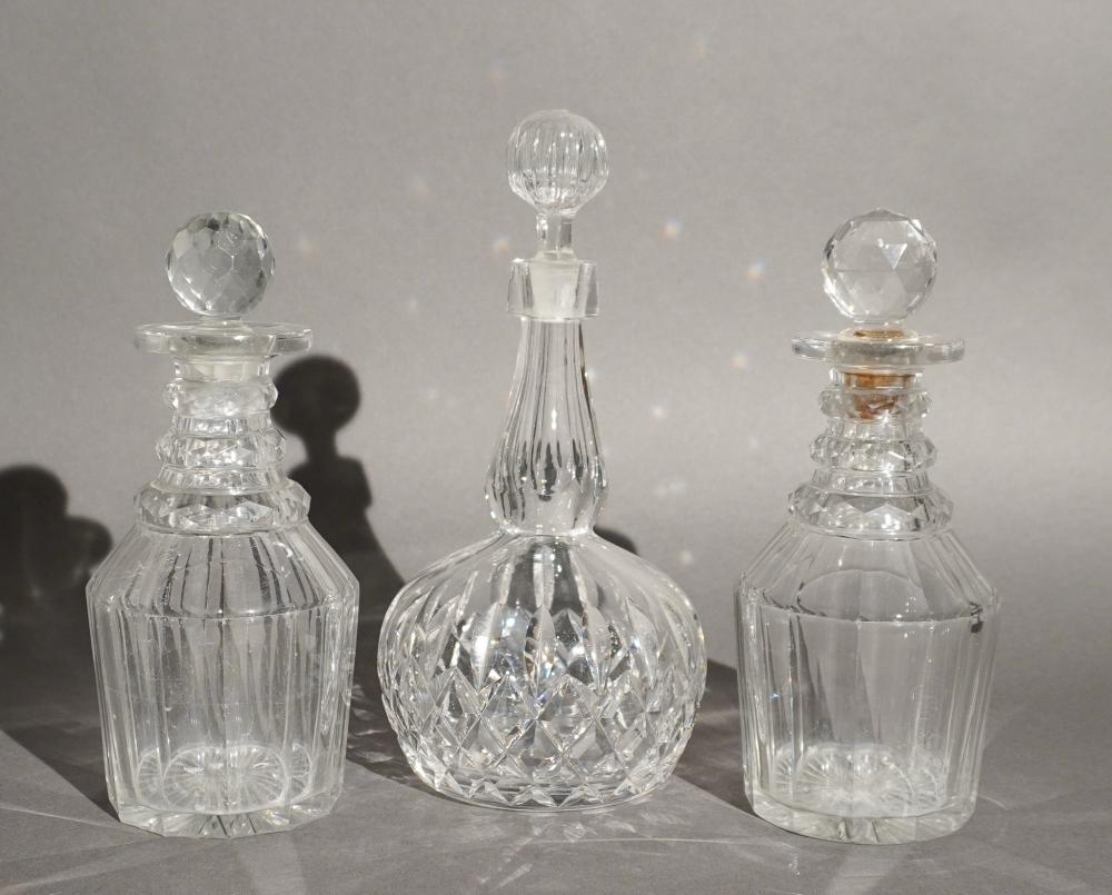 THREE CRYSTAL DECANTERS H OF TALLEST  3c7110