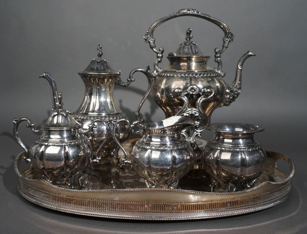 ENGLISH SILVERPLATE FIVE PIECE 3c710f