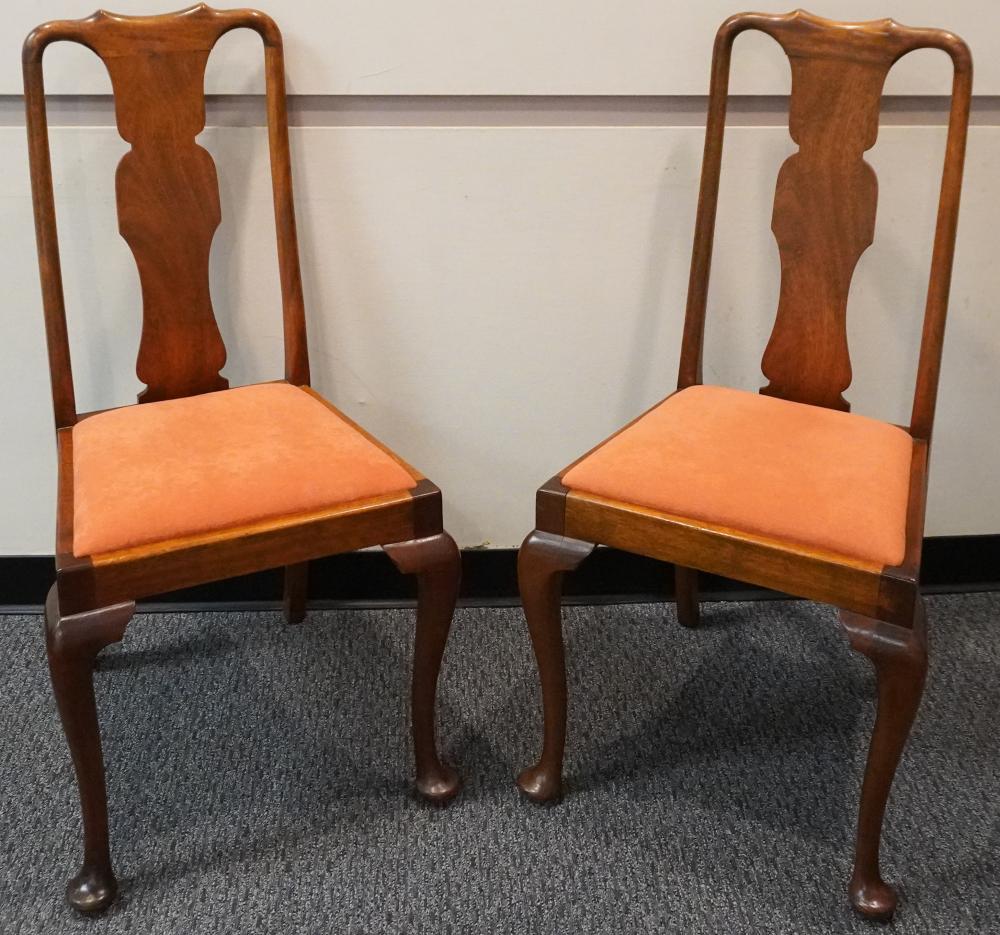 PAIR OF QUEEN ANNE STYLE MAHOGANY