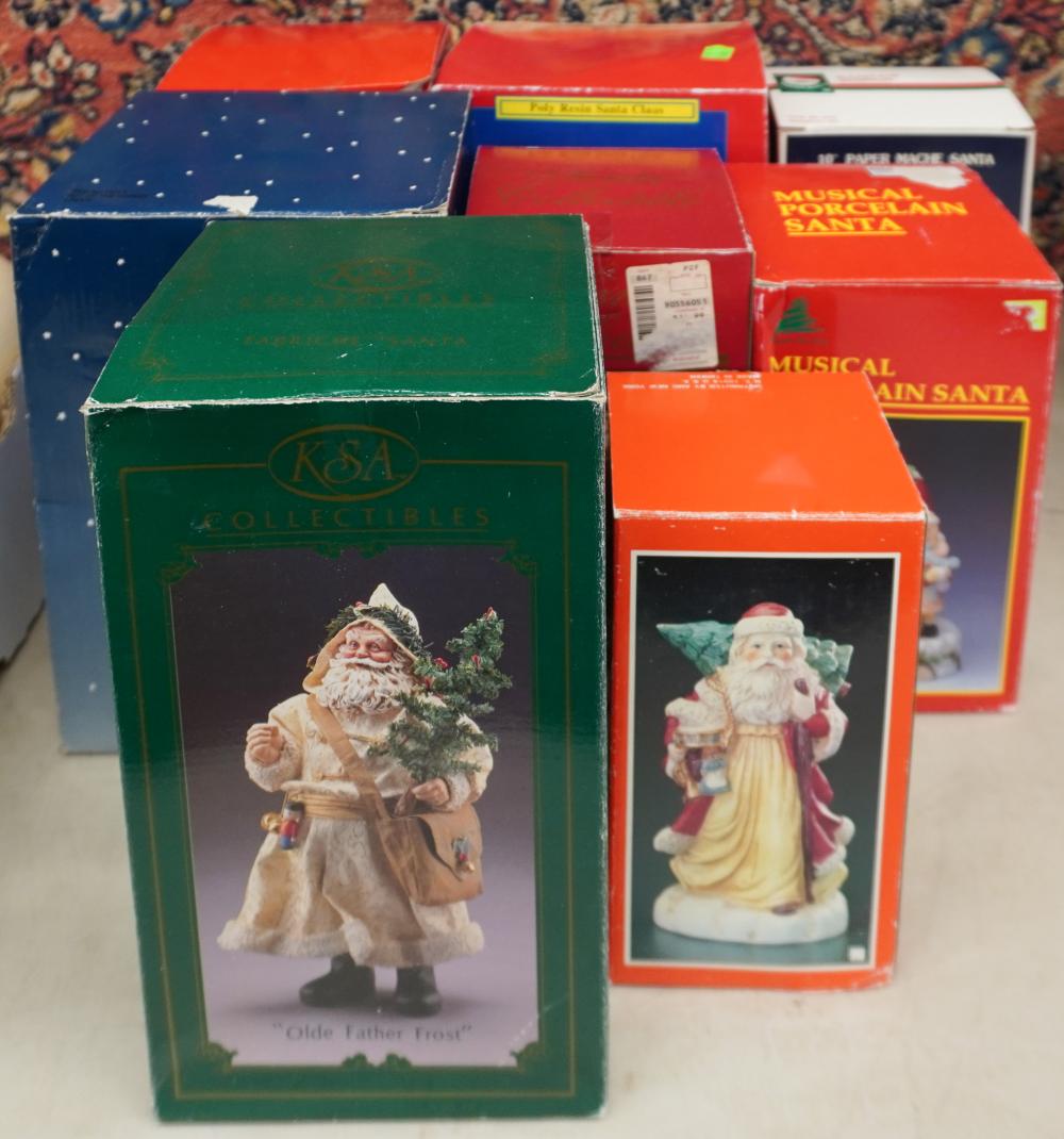 COLLECTION OF SANTA CLAUS FIGURES,
