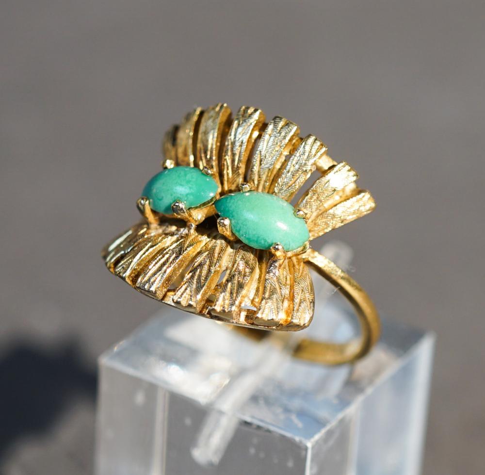 18-KARAT YELLOW-GOLD AND TURQUOISE