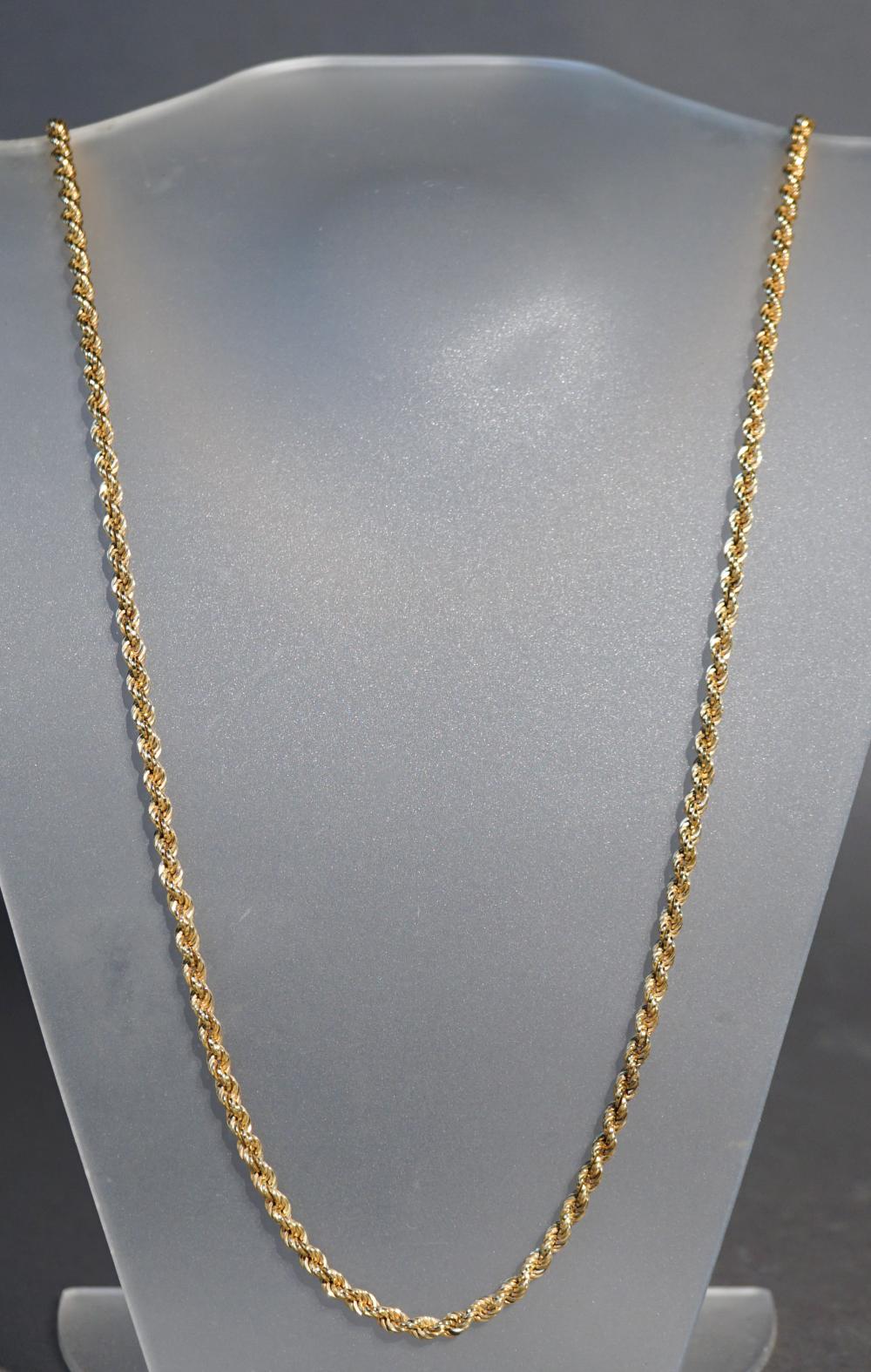 ITALIAN 14 KARAT YELLOW GOLD ROPE 3c71a2