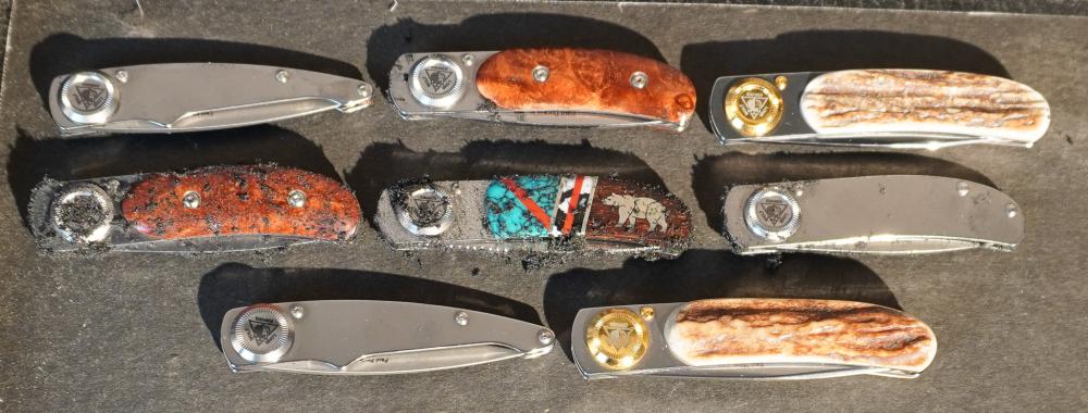 EIGHT LONE WOLF KNIVES POCKET KNIVES