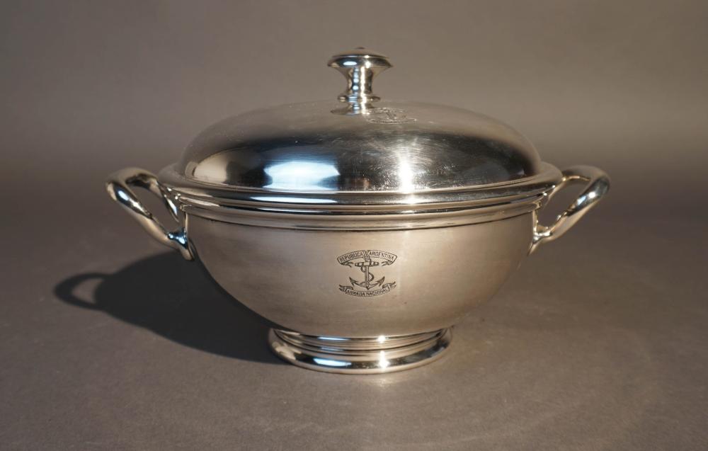 CHRISTOFLE SILVERPLATE TUREEN WITH 3c726a