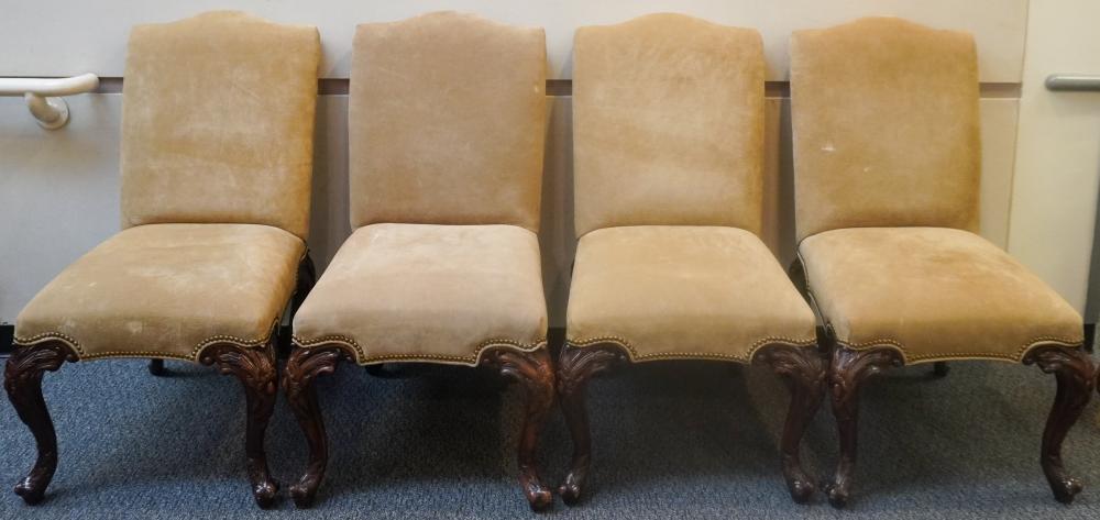 SET OF FOUR ALTHORP MAHOGANY UPHOLSTERED 3c7287